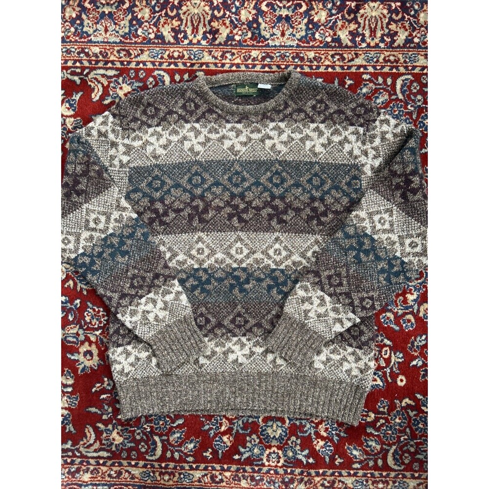 Vintage Wool Ugly Sweater / Grandpa Sweater Size L Italy